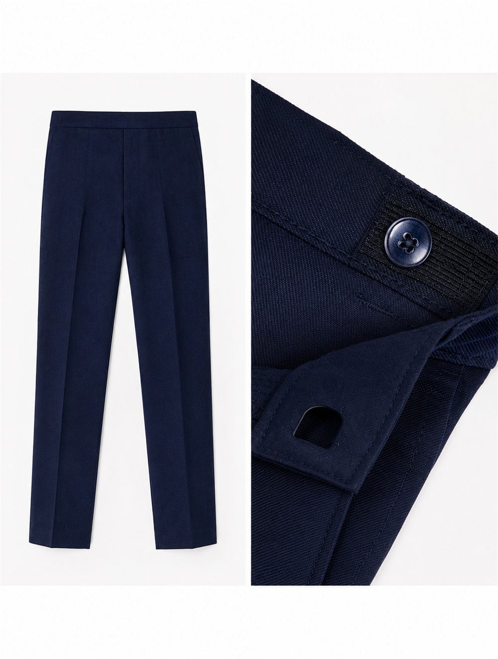 Pantaloni bleumarin băieți EduWear cu talie ajustabilă